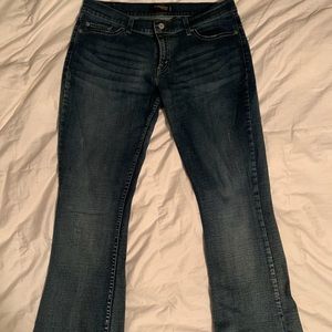 Levi low rise bootcut jeans.